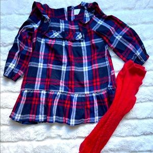 Toddler plaid midi dresses